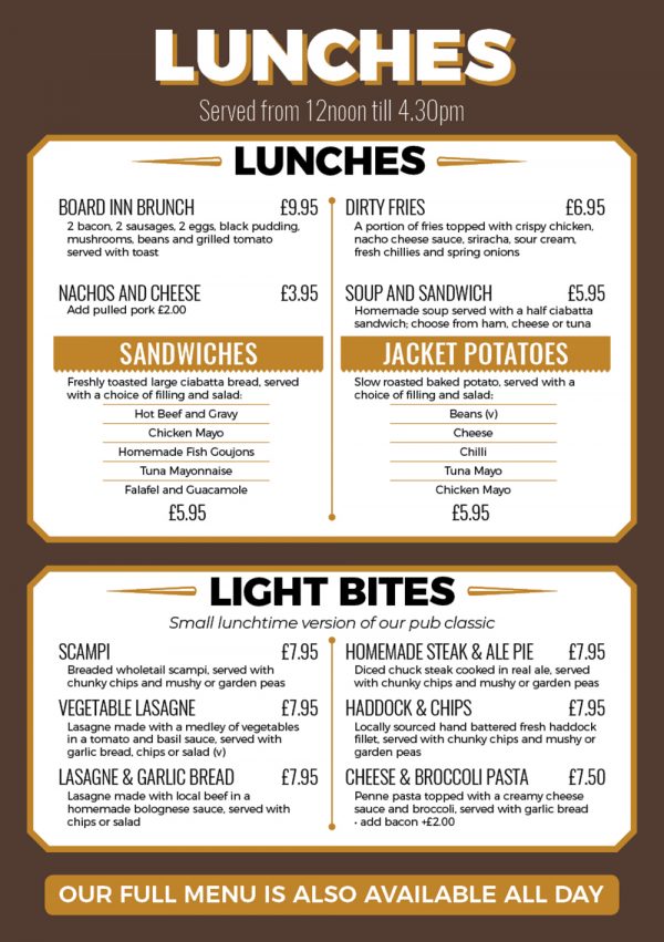 Lunch Menu